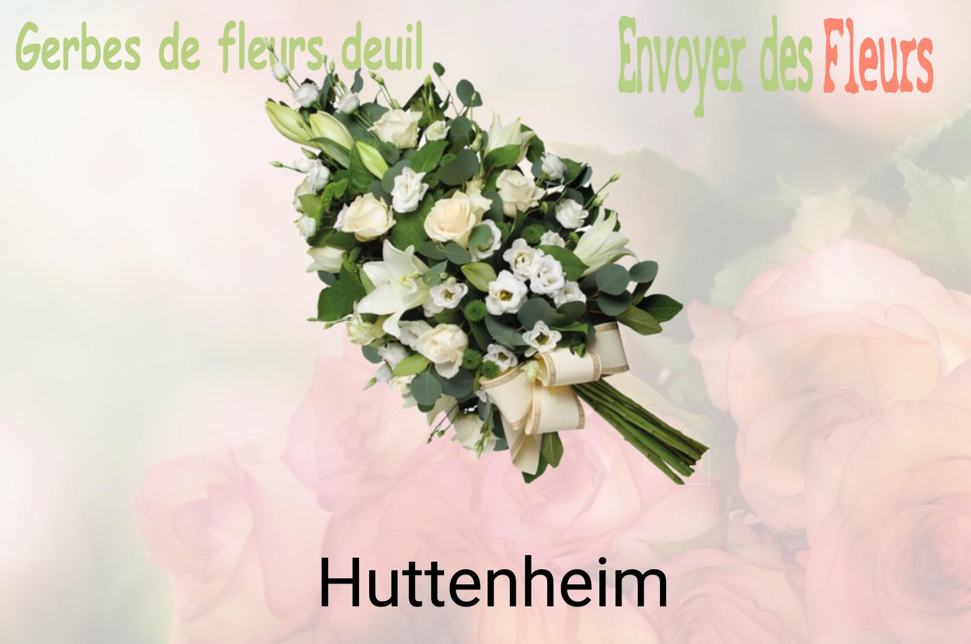 Gerbe de fleurs de deuil livrée à Huttenheim